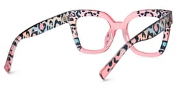 Malcolm Square Pink Leopard Glasses3