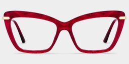 Juliet Red Rectangle Glasses0