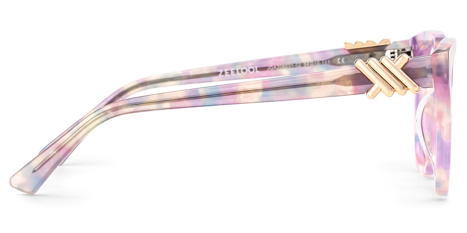 Square Purple Eyeglasses- Mae Acetate Frame Glasses4