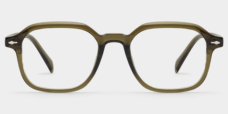 Josh Rectangle Green Glasses