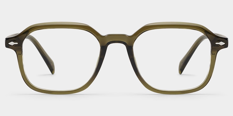 Josh Rectangle Green Glasses