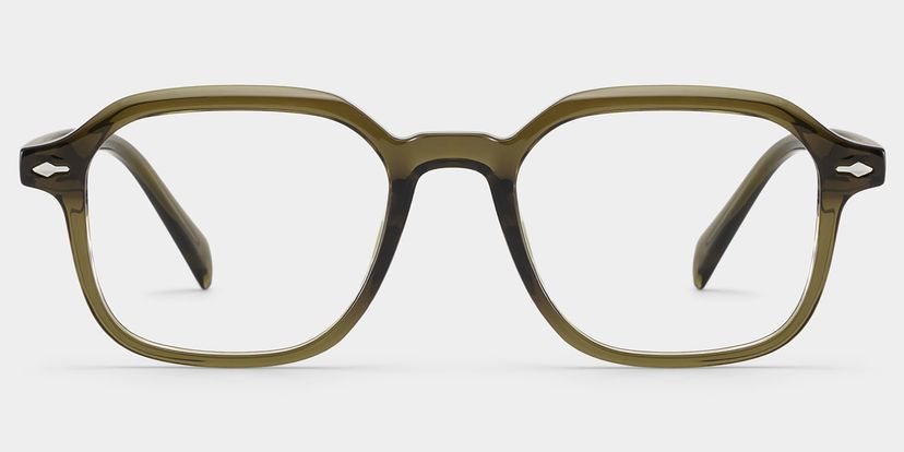 Josh Rectangle Green Glasses