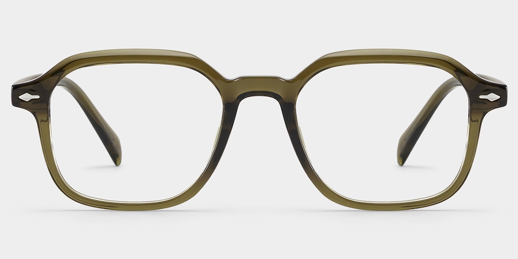 Josh Rectangle Green Glasses