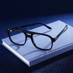 Athena Aviator Black Glasses3