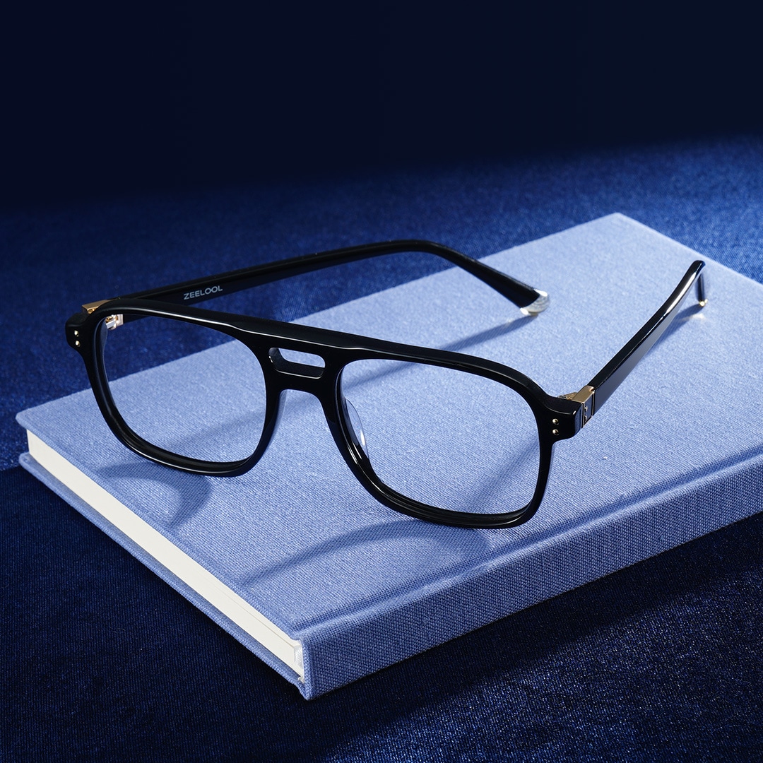 Athena Aviator Black Glasses3