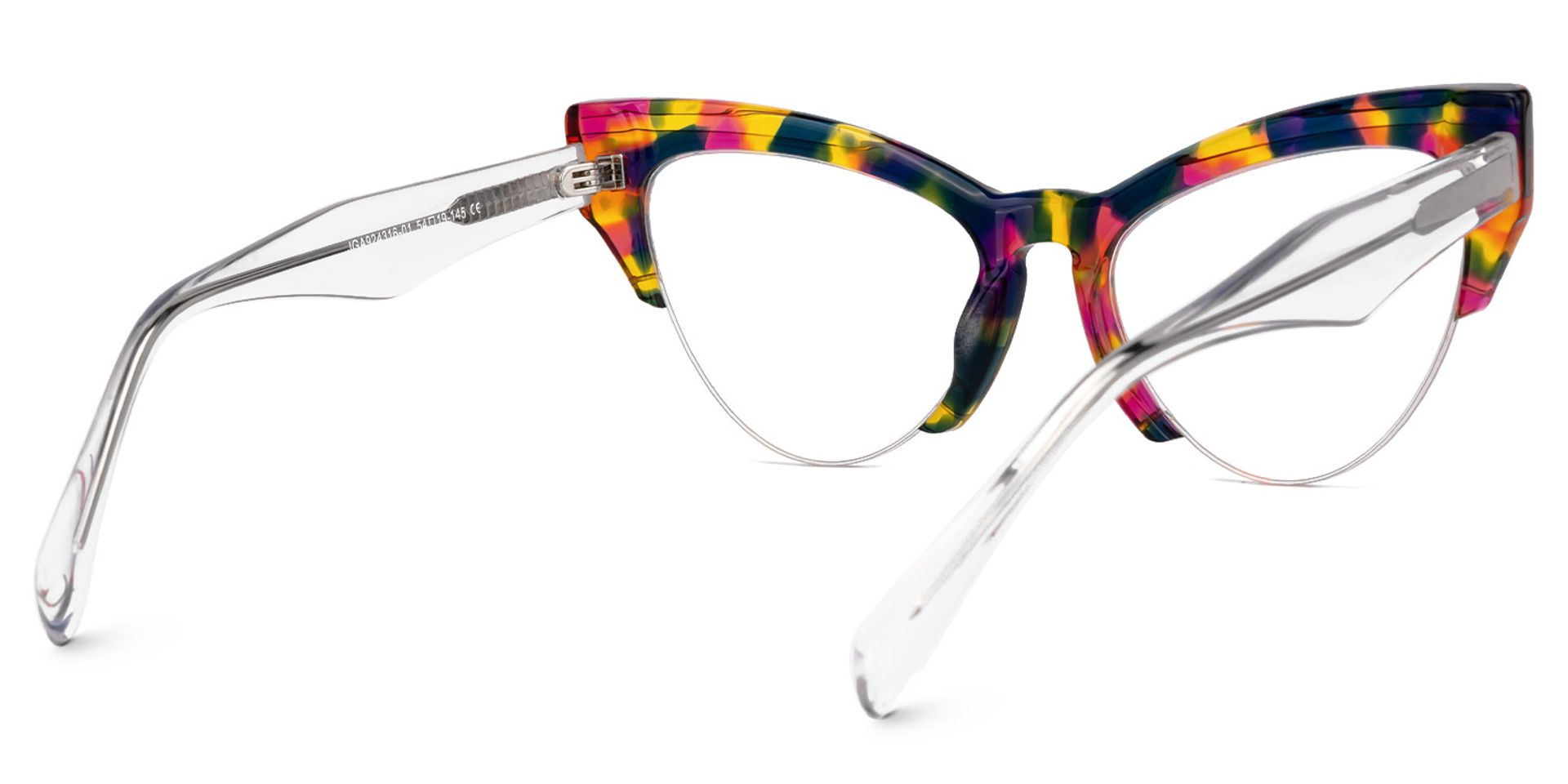 Castealia Multicolor Eyeglasses with Cateye Shape | Zeelool Optical3