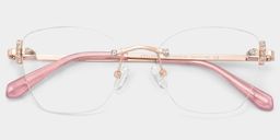 Jaxon Rose Gold Rectangle Glasses2