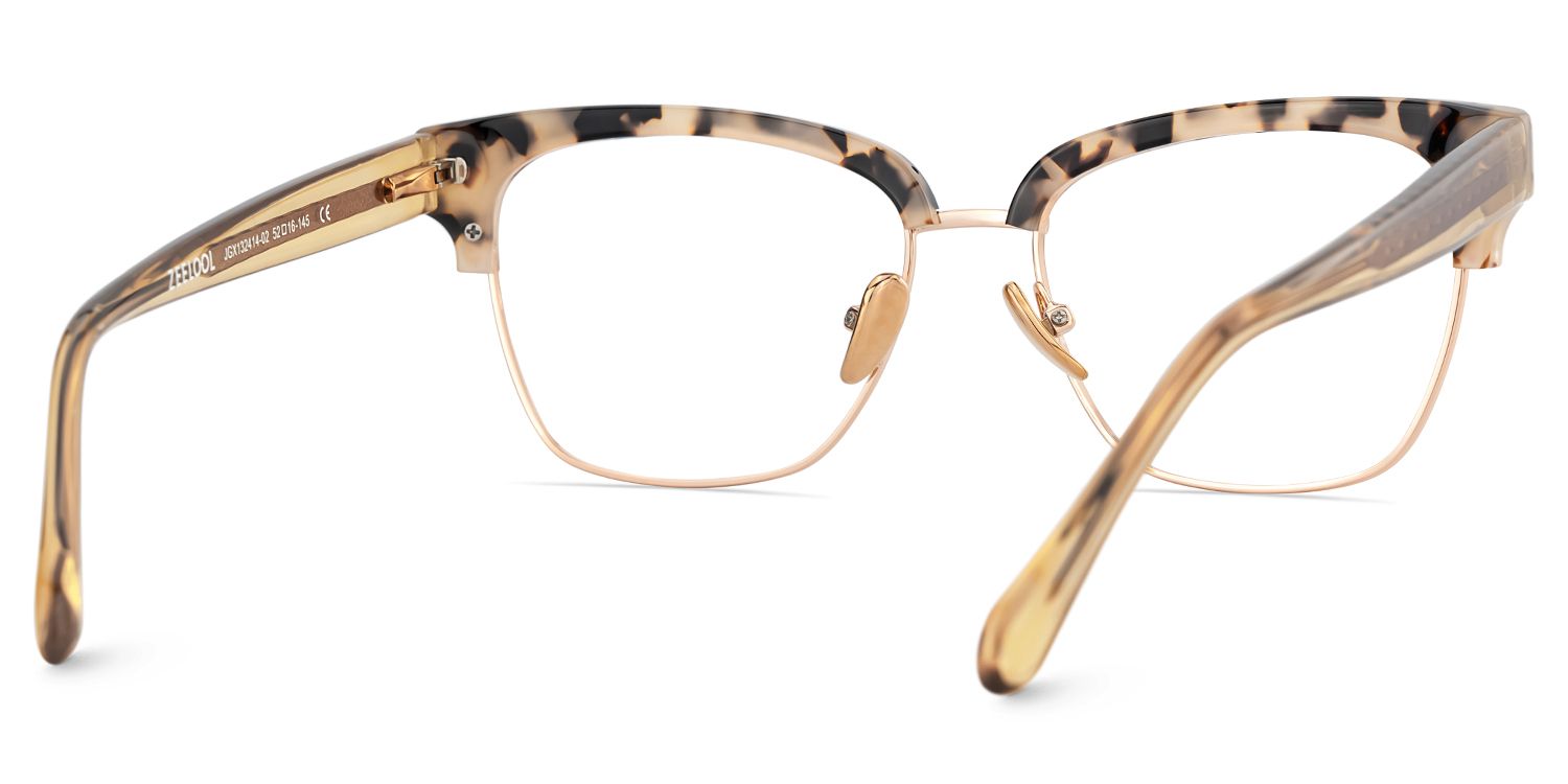 Browline Tortoise Eyeglasses- Ellis Mixed Frame Glasses9