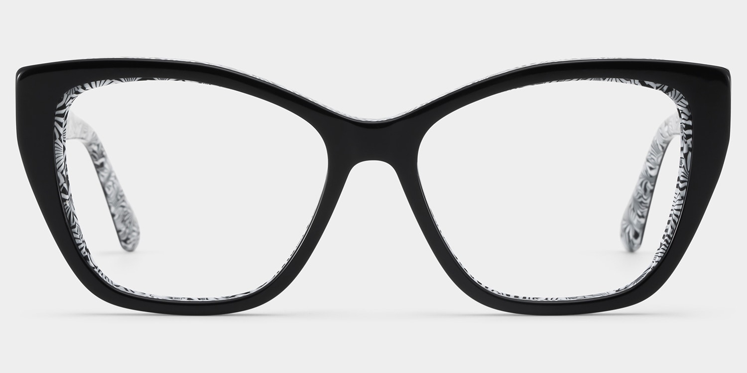 Blaise Black Frame Glasses with Cat eye Frame Online | ZEELOOL