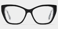 Blaise Cat-Eye Black Glasses0