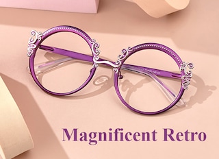 Nelida Round Purple Glasses4