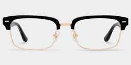 Eden Black Rectangle Glasses1
