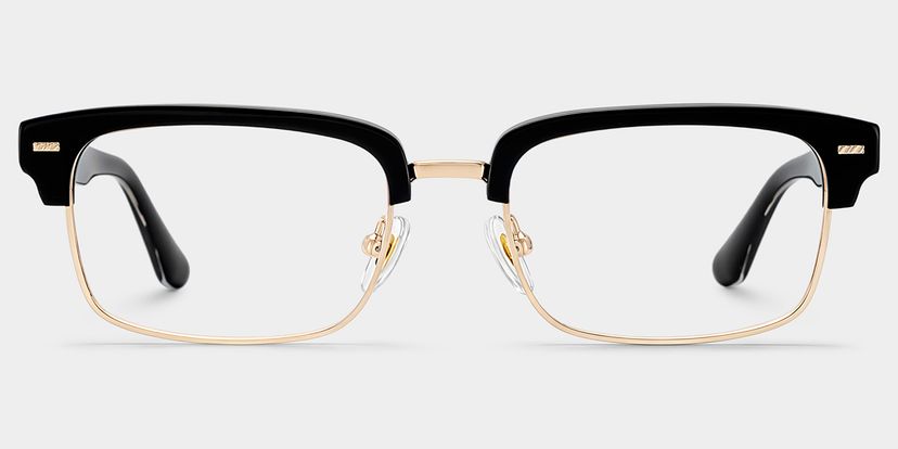 Eden Black Rectangle Glasses