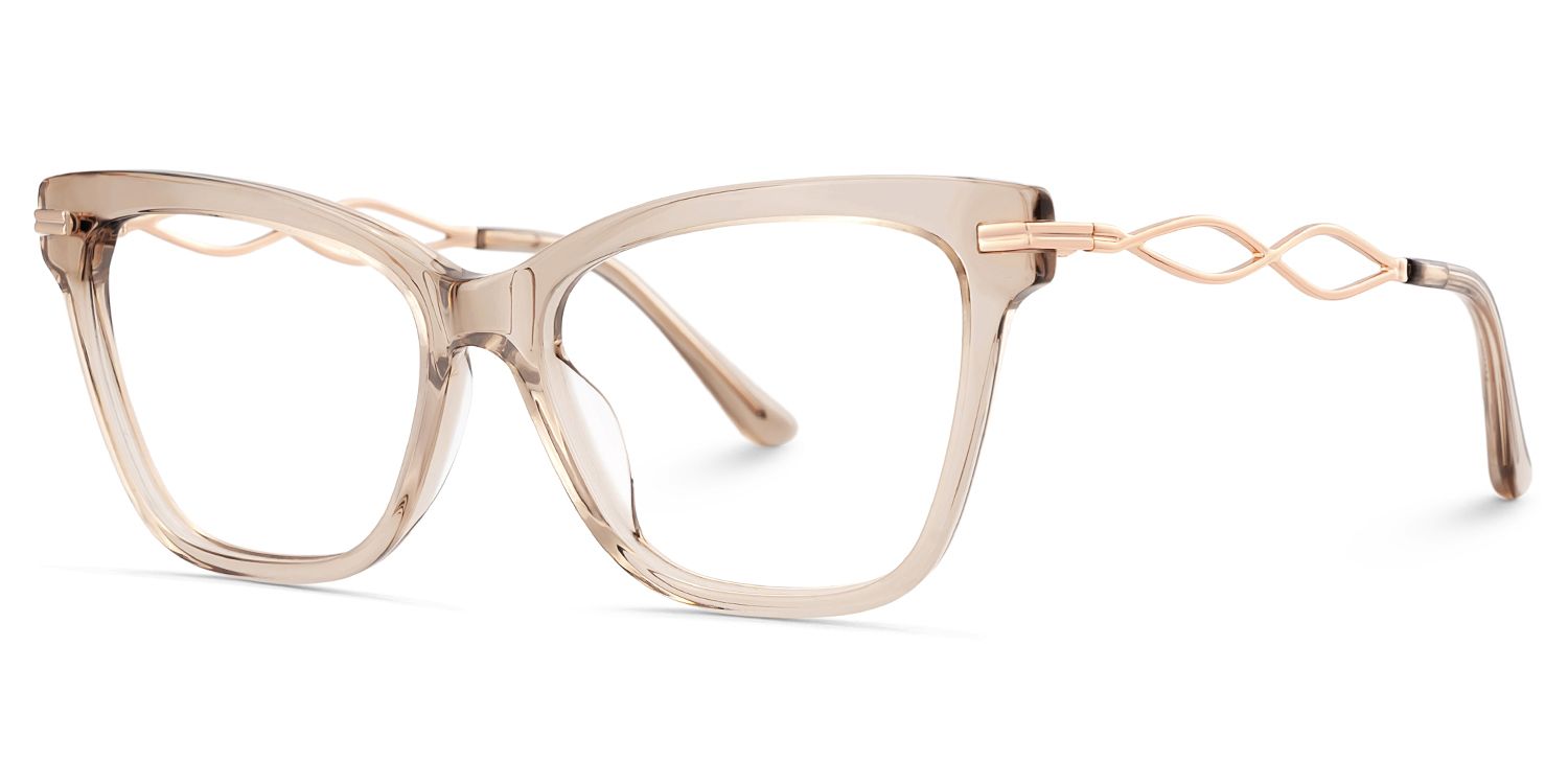 Mason Eyeglasses in Cat Eye Beige Frame | Zeelool4