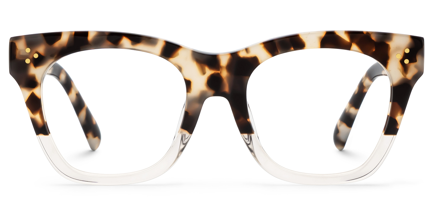 Rectangle Tandy Light Tortoise Frame Glasses | Zeelool