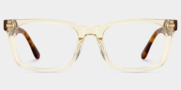 Patrick Rectangle Clear Yellow Glasses