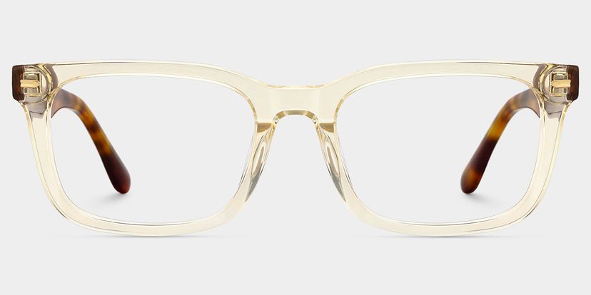 Patrick Rectangle Clear Yellow Glasses