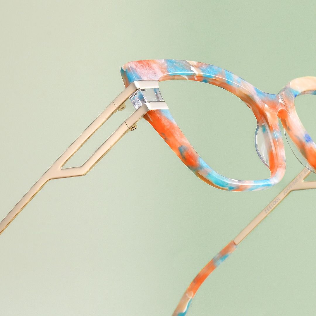 Kieran Eyeglasses in Rectangle Multicolor Frame | Zeelool