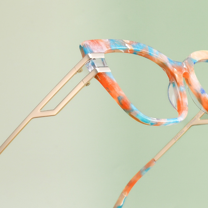 Kieran Eyeglasses in Rectangle Multicolor Frame | Zeelool9