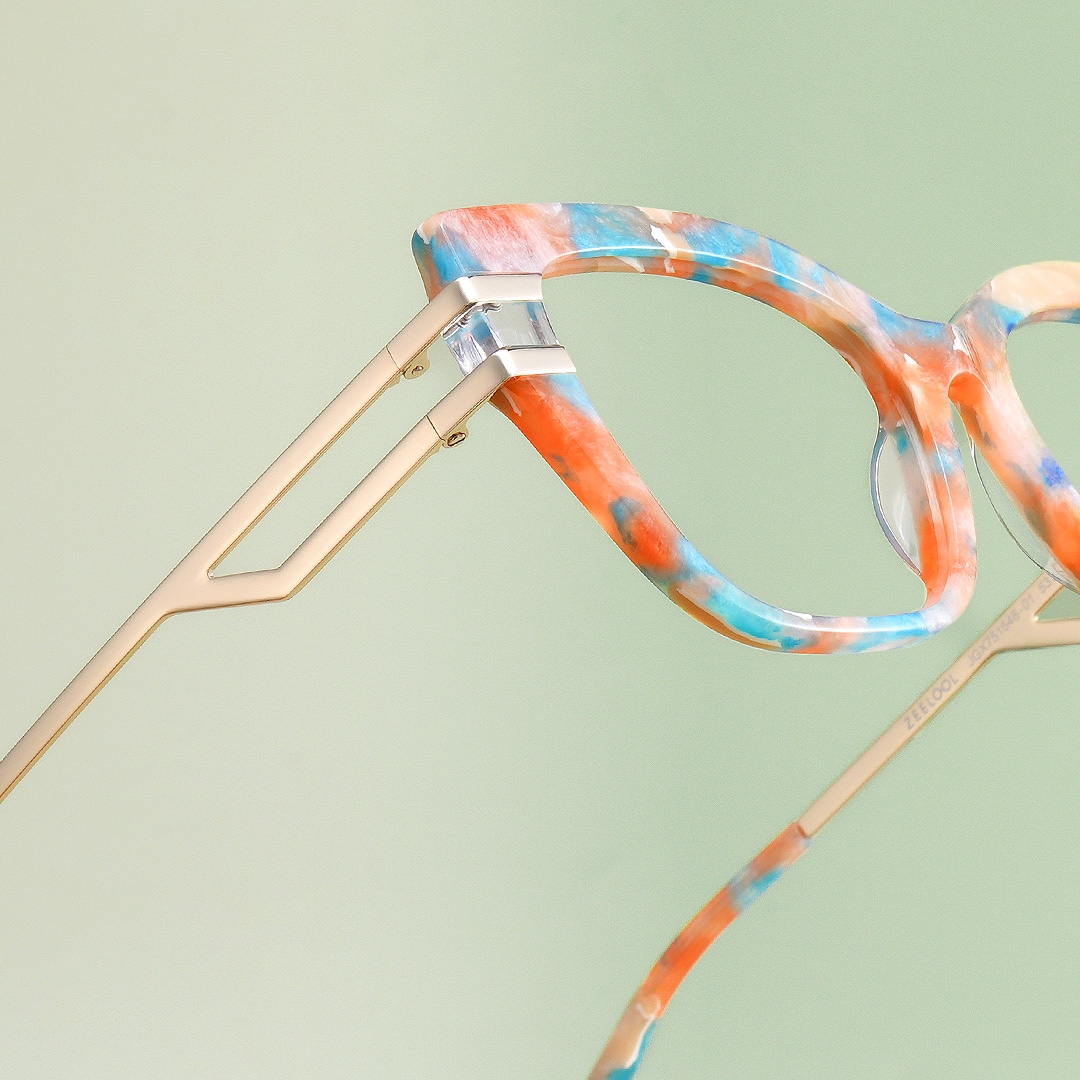 Kieran Eyeglasses in Rectangle Multicolor Frame | Zeelool11