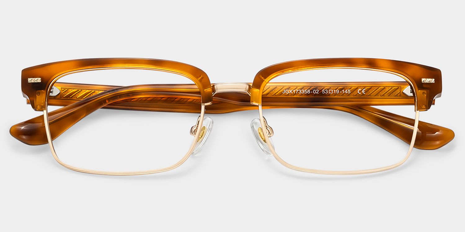 Eden Tortoise Rectangle Eyeglasses in Modern Vibe | ZEELOOL1