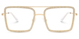 Diva Square Gold Glasses2