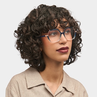 Alexia Square Blue Glasses1