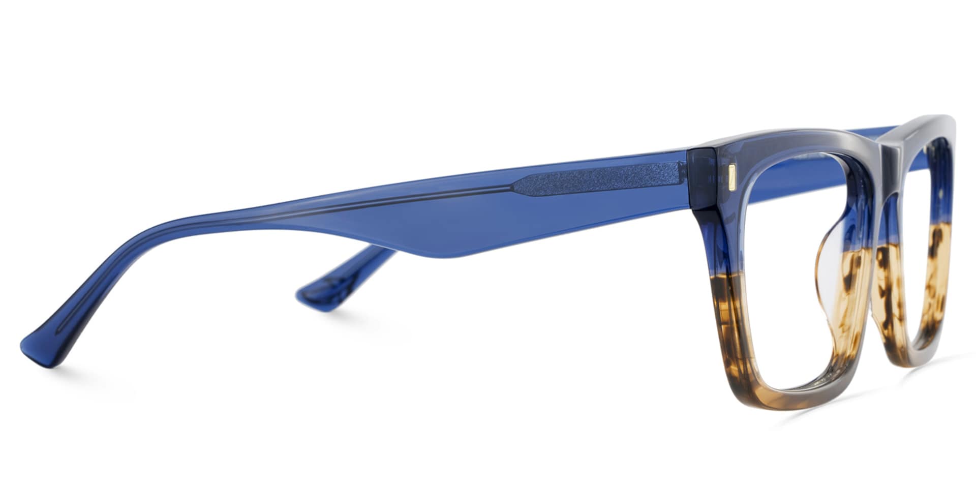 Rectangular Spectacle Frames with Brown Blue Color4
