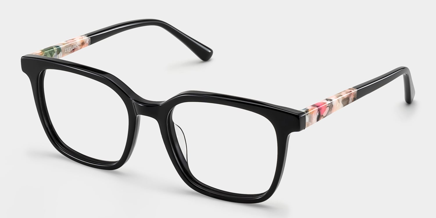 Freya Square Black Glasses5