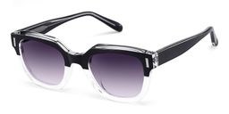 Nia Square Black Clear Sunglasses2