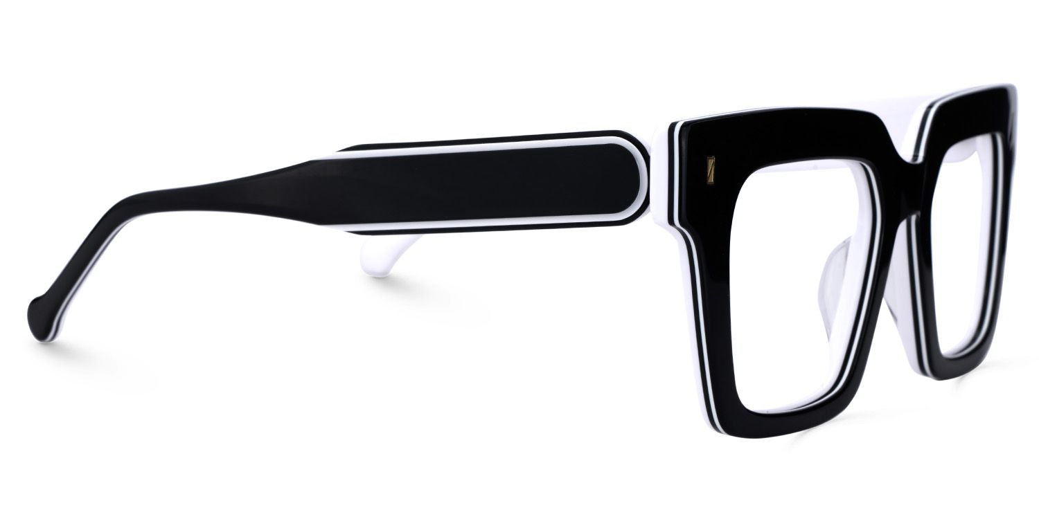 Square Black Eyeglasses - Gilberto Acetate Frame Glasses4