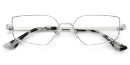 Lyle Rectangle Silver Glasses2