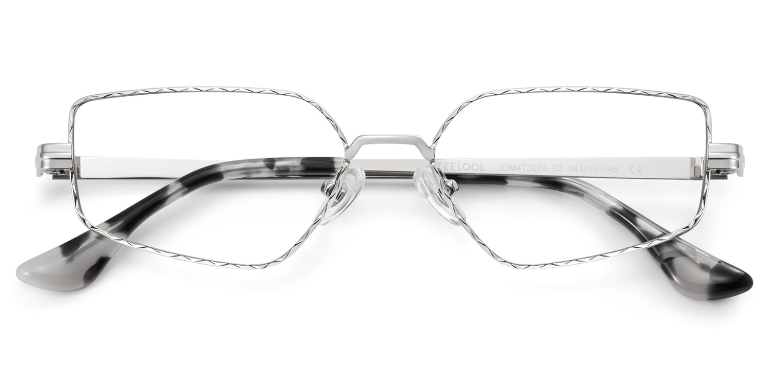 Lyle Rectangle Silver Glasses2