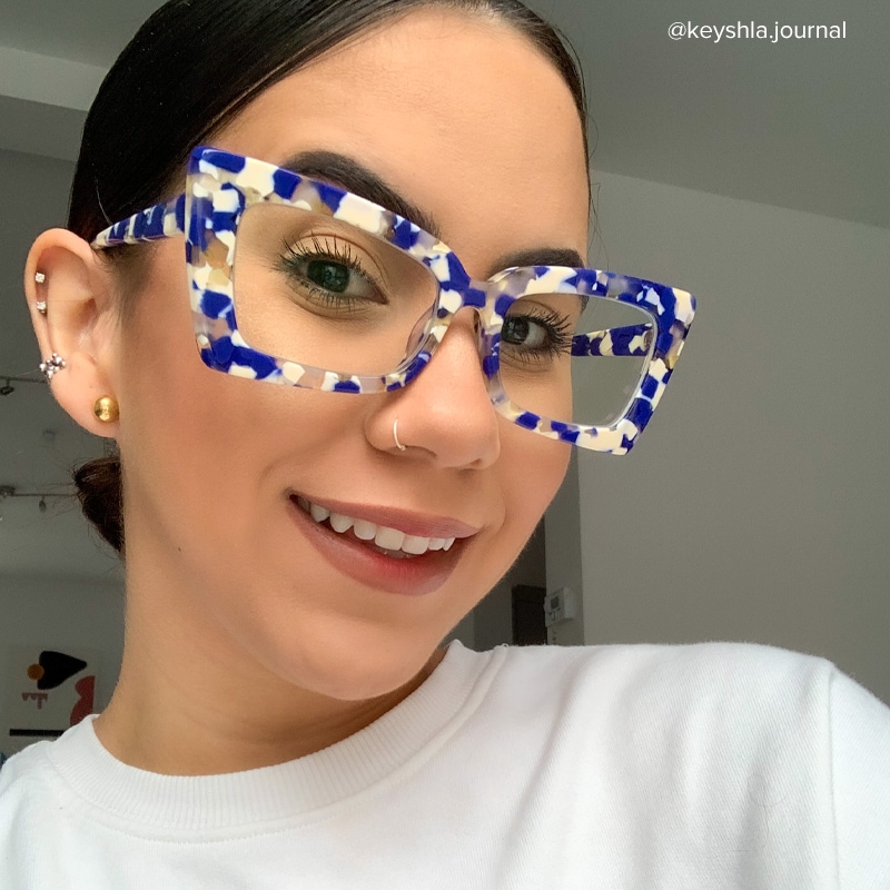 Newell Rectangle Blue-Floral Glasses7