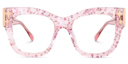 Minfia Square Pink Glasses1