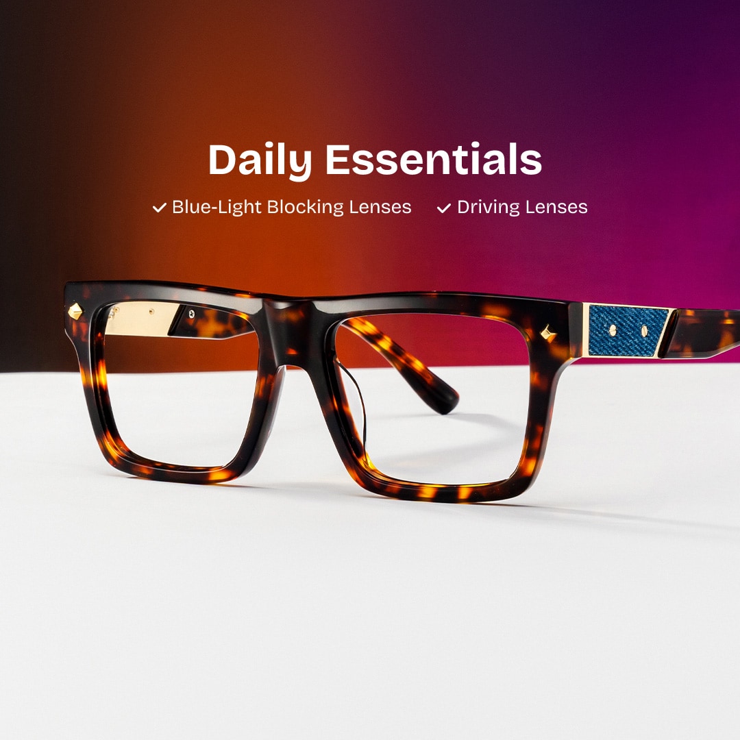 Trent Rectangle Tortoise Glasses