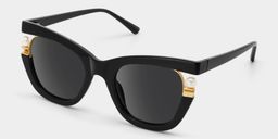 Pearl Cateye Black Glasses2