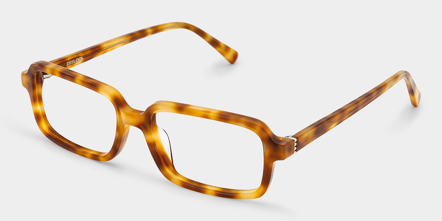Danielle Light Brown Tortoise Shell Rectangle Glasses | ZEELOOL