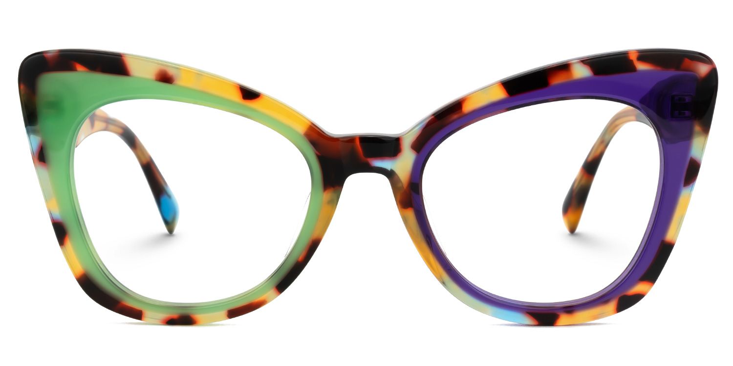 Dunkley Designer Eyeglasses in Cateye Multicolor Frame0