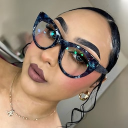 Starry Cateye Blue Glasses5