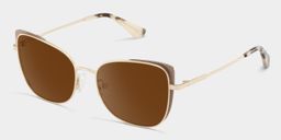 Tessa Khaki Gold Cat eye Sunglasses2