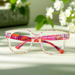 Jett Square Red Clear Glasses7