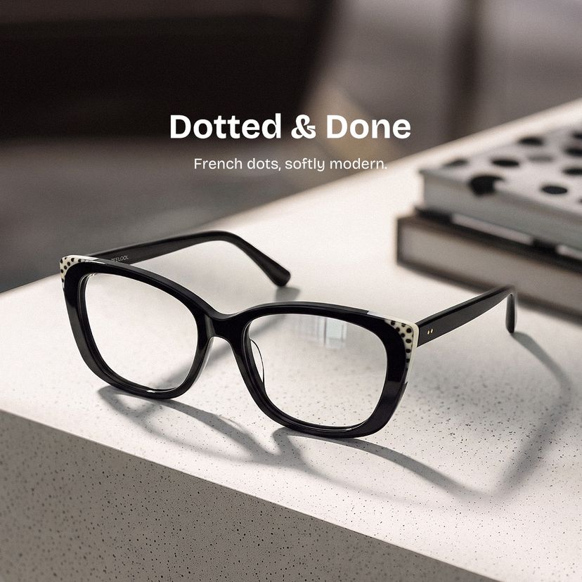 Madeline Black Cat-eye Glasses