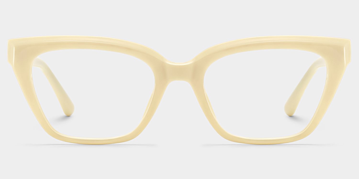 Quincy Cat Eye White Eyeglass Frame for Women | ZEELOOL1