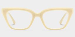 Quincy White Cat-eye Glasses1