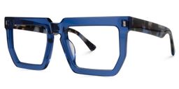 Daniela Rectangle Blue Glasses1