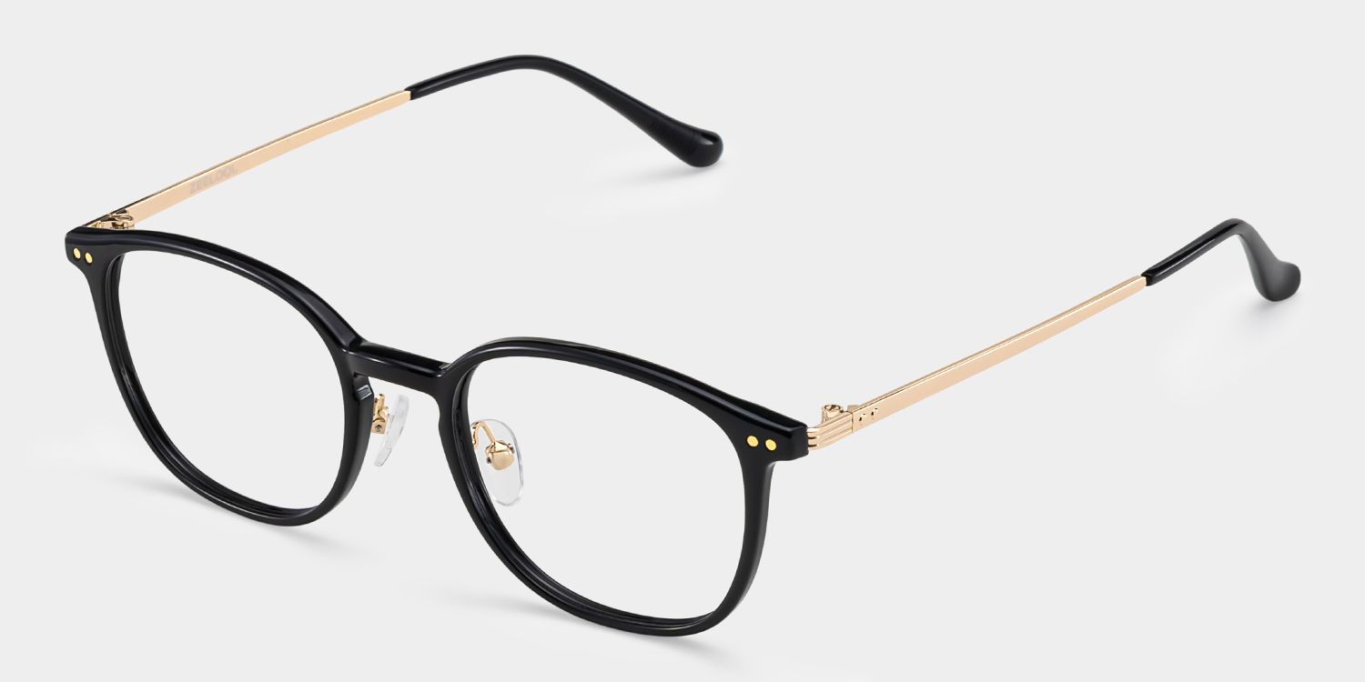 Mira Black Frame Prescription Glasses with Oval Shape | ZEELOOL3