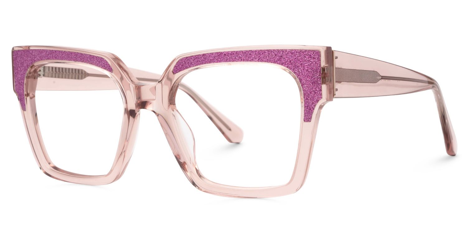 Merelin Pink Eyeglasses with Square Shape1