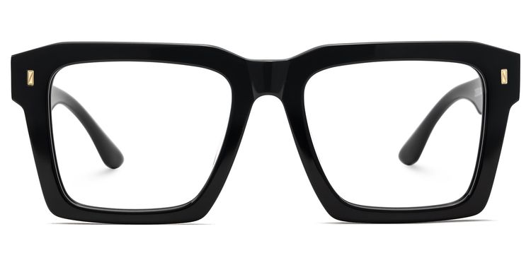 Kenish Square Black Glasses