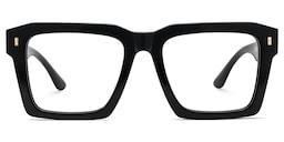 Kenish Square Black Glasses1